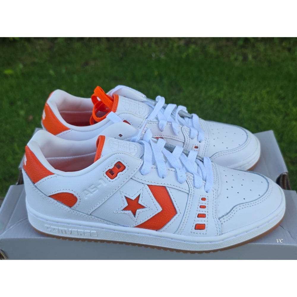 Converse Cons AS-1 Pro OX Sneakers - White/Orange/Gum - Men's 7 / Women's 8.5